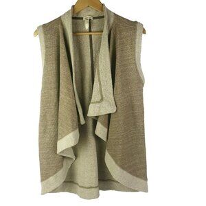 Matilda Jane Vest Cardigan Women Size Small Friends Forever Sara Vest Beige Gold